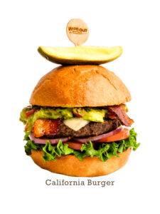 The California Burger from Wipeout Bar & Grill